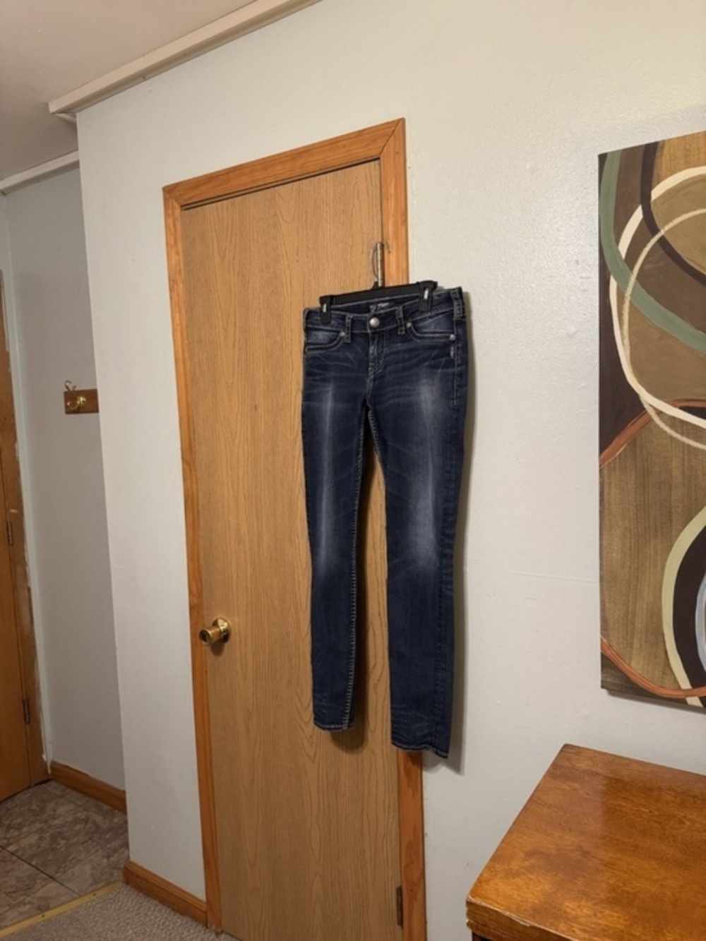 Silver Jeans "Suki" Size 28x31 Dark Wash Mid-Rise Super Skinny Jeans - EUC